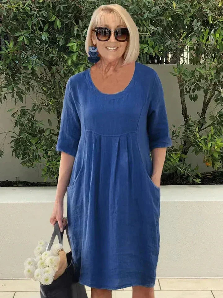 Áurea - Vestido Midi Solto Leve
