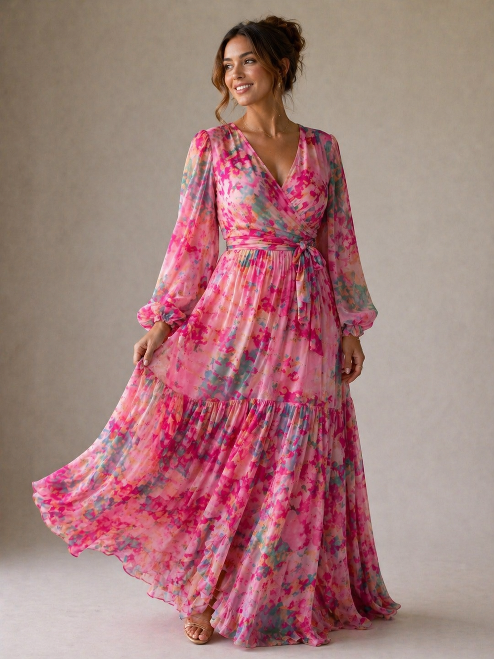 Fernanda - Vestido Envelope com Estampa Floral