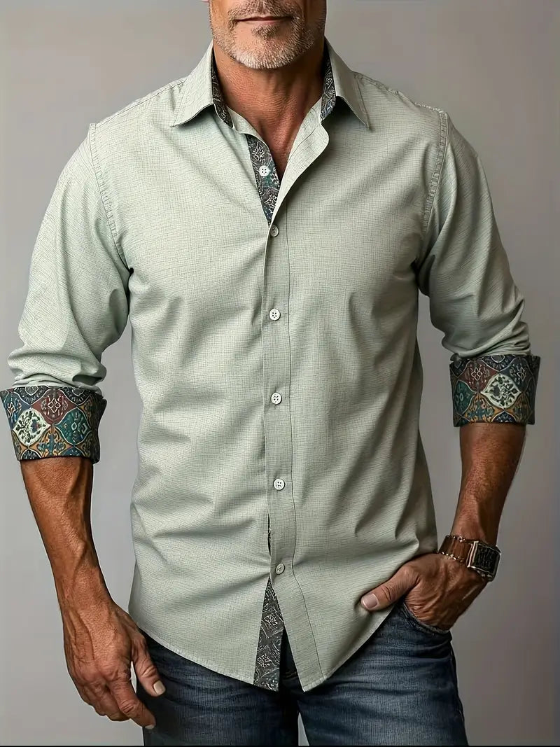 Ivanor - Camisa Masculina com Botões Alfaiataria