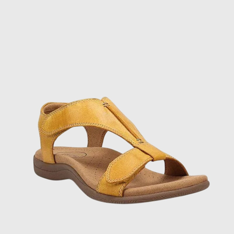 Kylie - Sandália Rasteira com Duas Tiras de Velcro