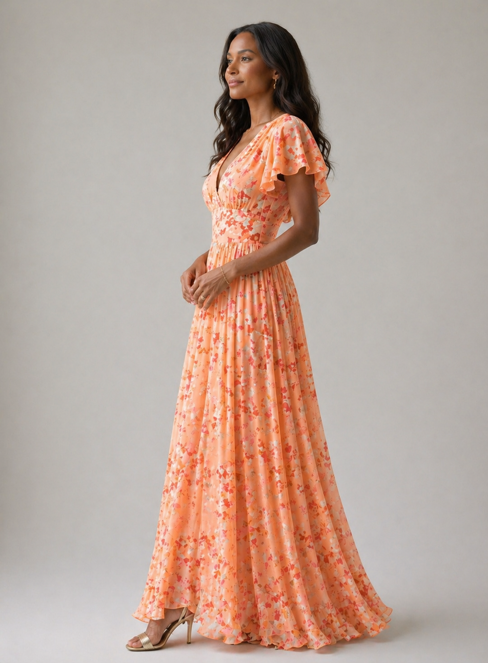 Giovana - Vestido Glamouroso que Disfarça a Barriga