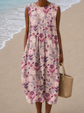 Abigail - Vestido Midi Soltinho Sem Mangas