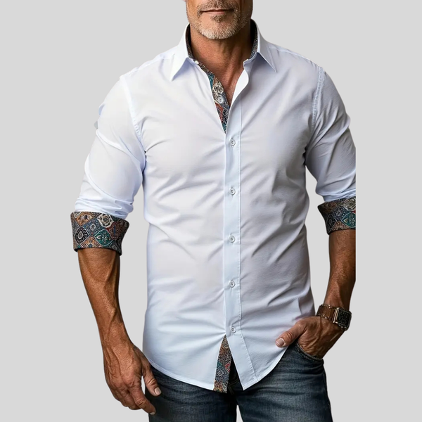 Ivanor - Camisa Masculina com Botões Alfaiataria