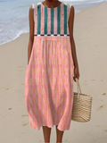 Lily - Vestido Midi Listrado Pastel