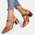 Carla - Scarpin Slingback de Bico Fino com Argola
