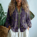 Brianna - Camisa com Estampa de Libélulas e Decote V