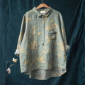 Alana - Blusa com Estampa de Ramos Florais