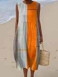 May - Vestido Midi Color Block