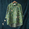 Alessandra - Blusa com Estampa de Cervos na Floresta