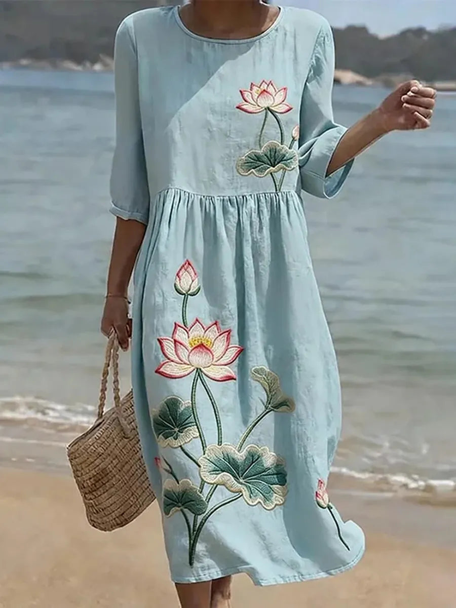 Marina - Vestido Casual Feminino com Estampa Floral
