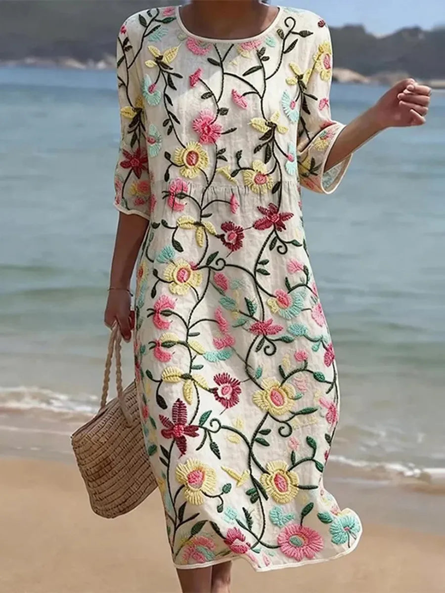 Jaqueline - Vestido Casual Feminino com Estampa Floral