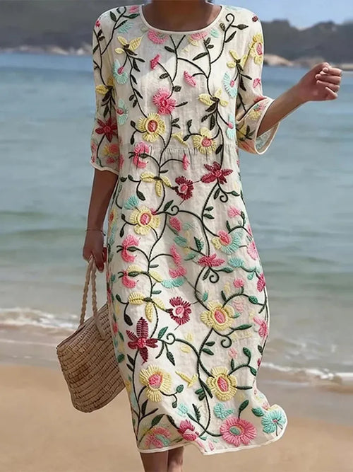 Jaqueline - Vestido Casual Feminino com Estampa Floral