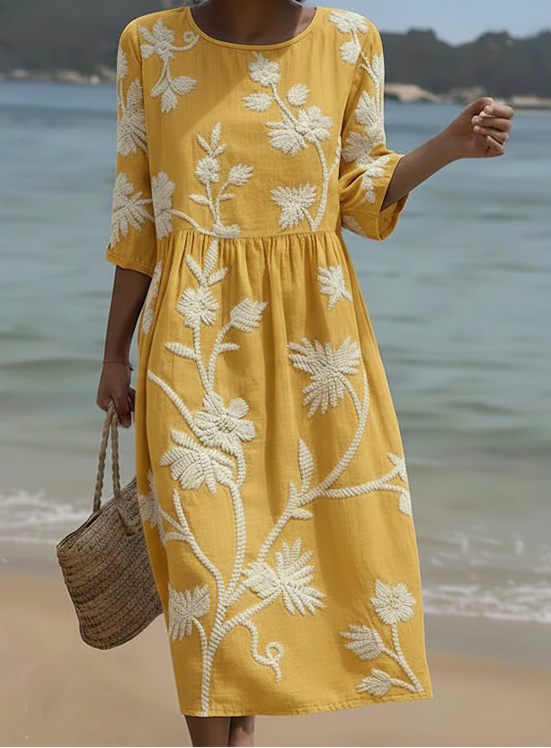 Larissa - Vestido Casual Feminino com Estampa Floral