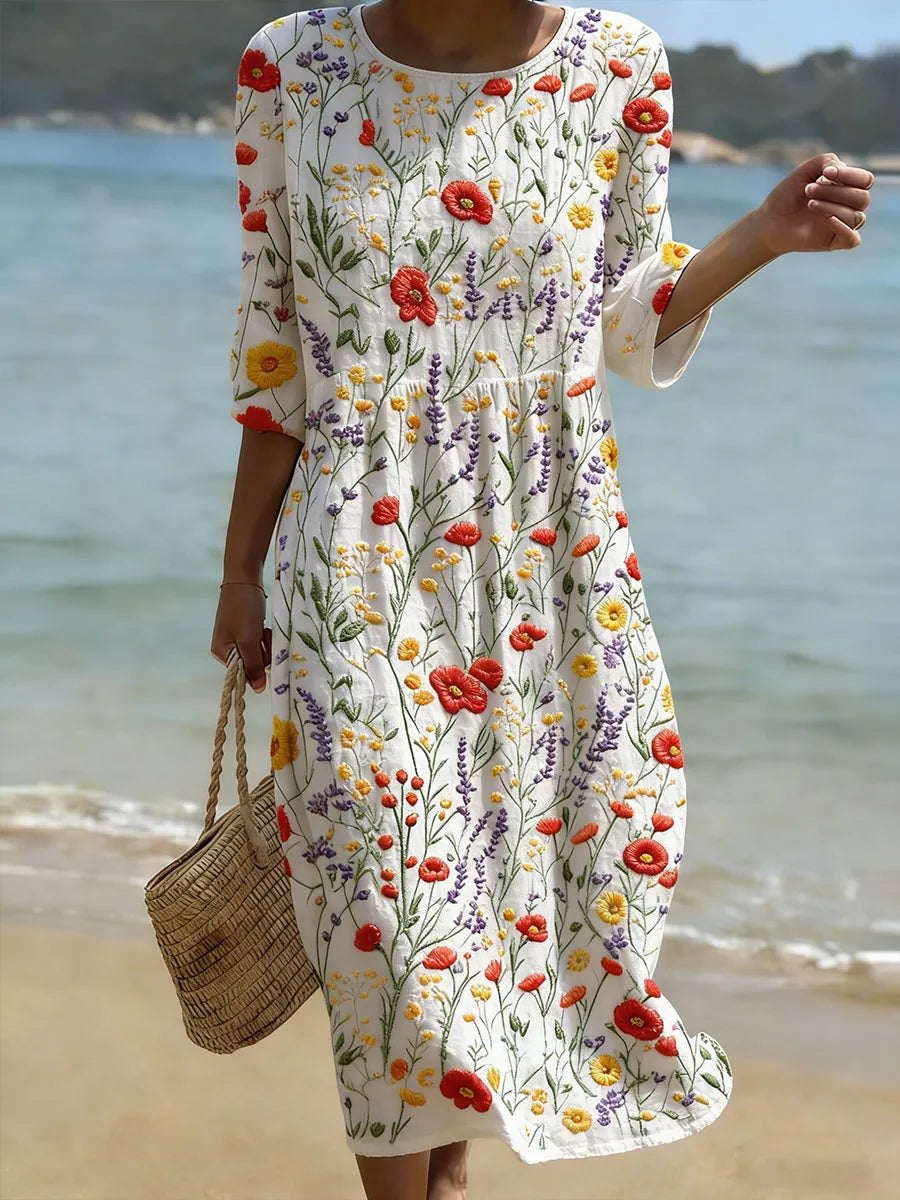 Júlia - Vestido Casual Feminino com Estampa Floral