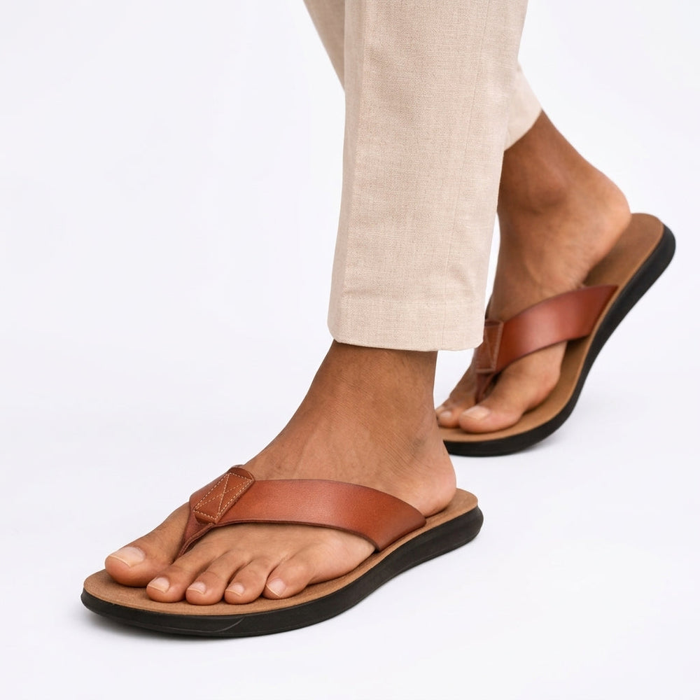 Policarpo - Sandália Masculina de Couro
