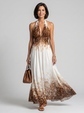 Orlune - Vestido Midi Plissado Branco