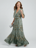 Selora - Vestido Longo Frente Única Floral Fluido