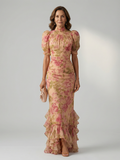 Vianne - Vestido Longo com Gola Alta