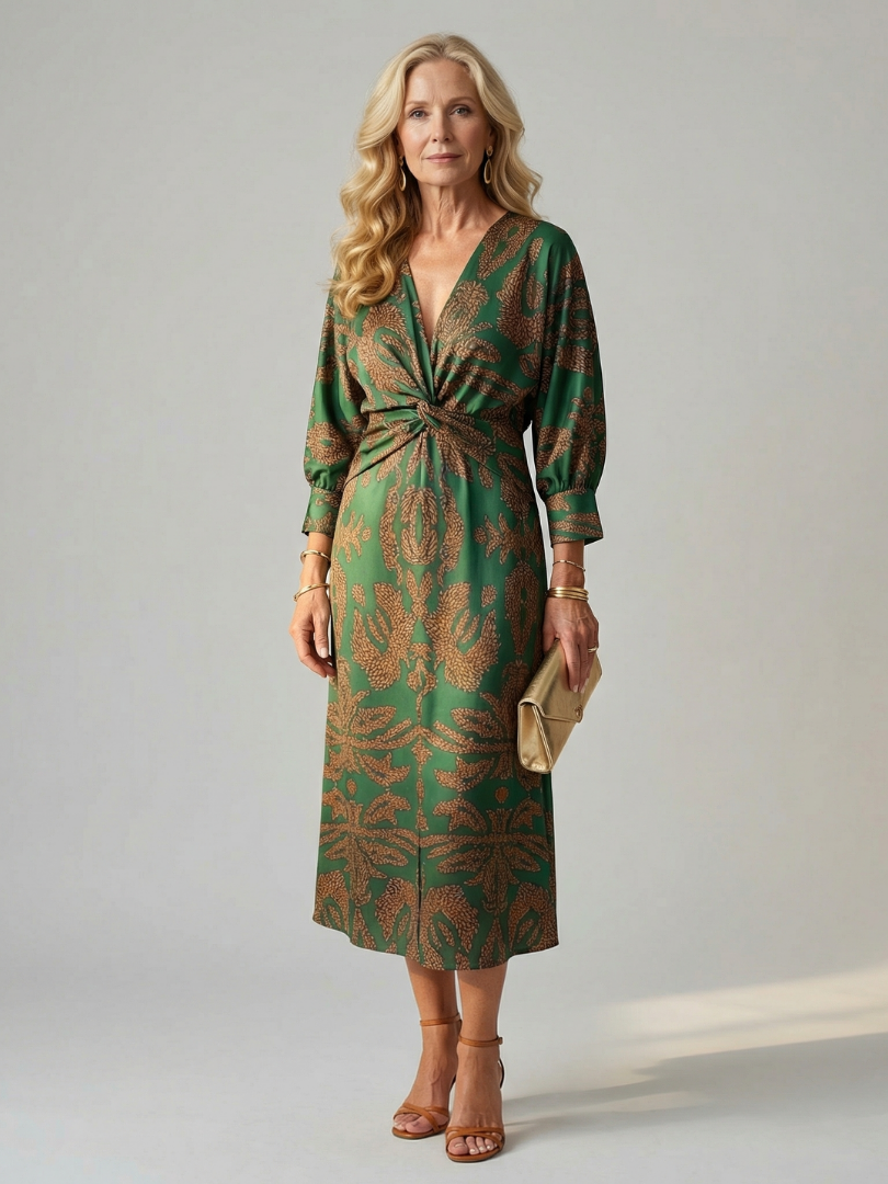 Rafaela - Vestido Midi Envelope Natural