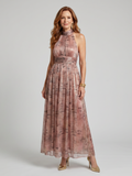 Imogen - Vestido Midi Sem Mangas Texturizado