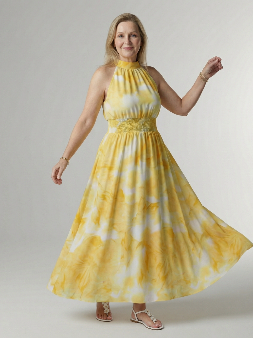 Sylin - Vestido Midi Frente Única Franzido