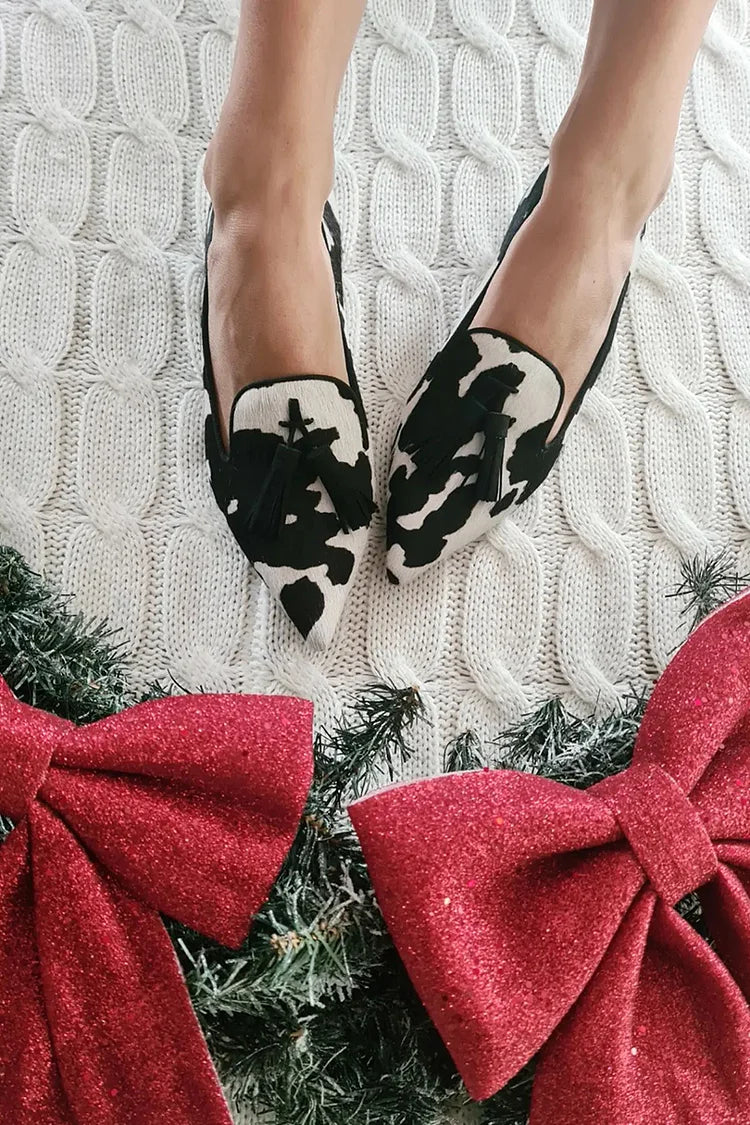 Nala - Sapatilha Estampada com Tassel Duplo e Vivo