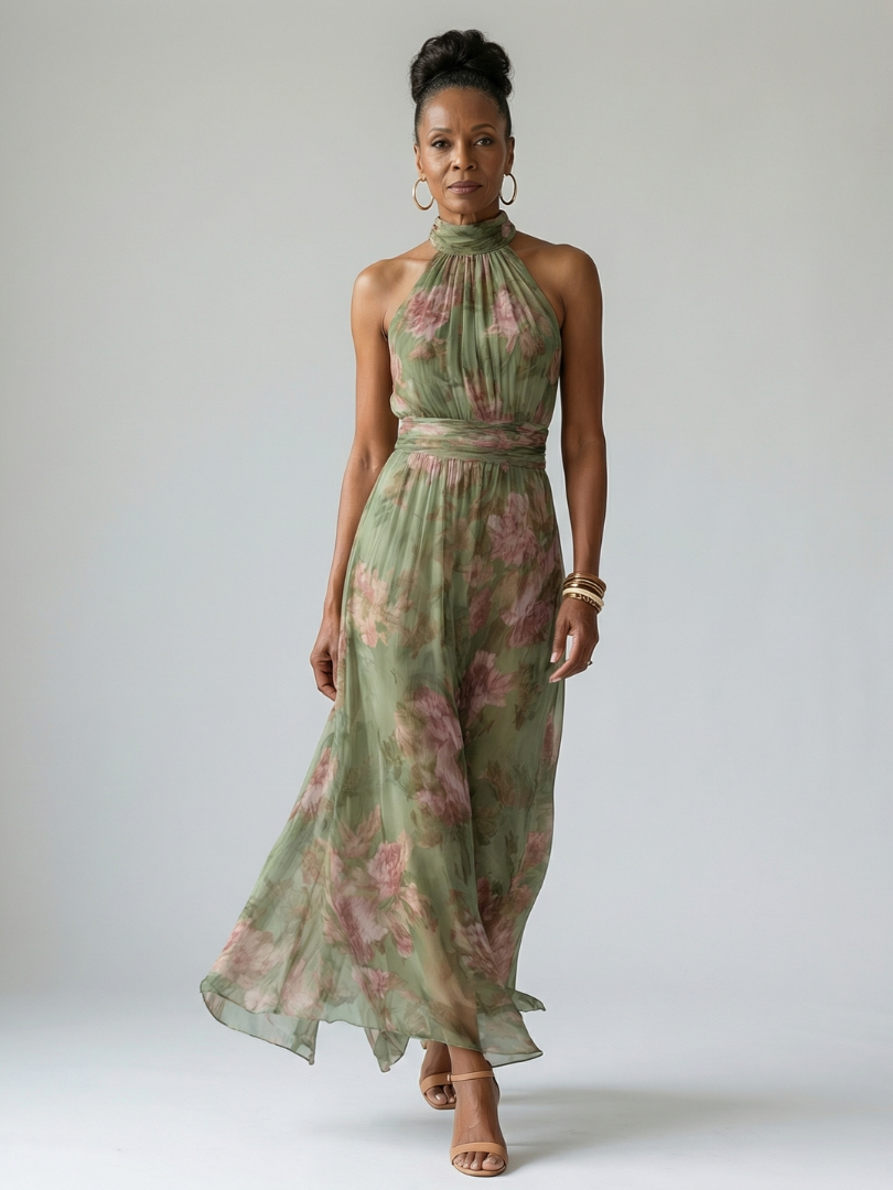 Mirelle - Vestido Midi Frente Única Franzido