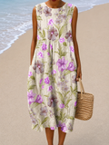 Hannah - Vestido Midi Soltinho Sem Mangas