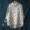 Antonela - Blusa com Desenhos de Cachorros em Traço
