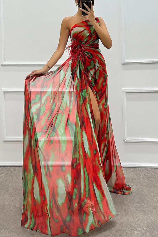 Ester - Vestido Drapeado Vibrante