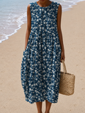 Leah - Vestido Midi Soltinho Sem Mangas