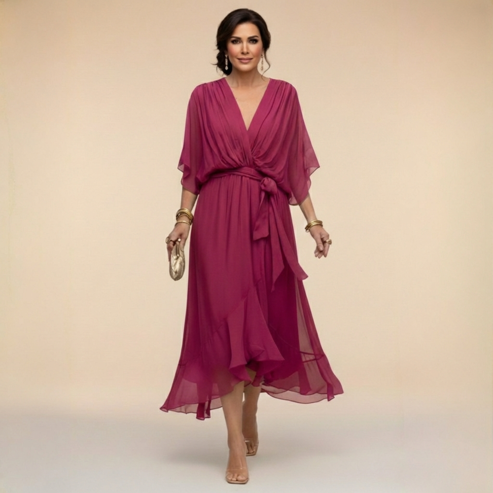 Monica - Vestido com Decote V