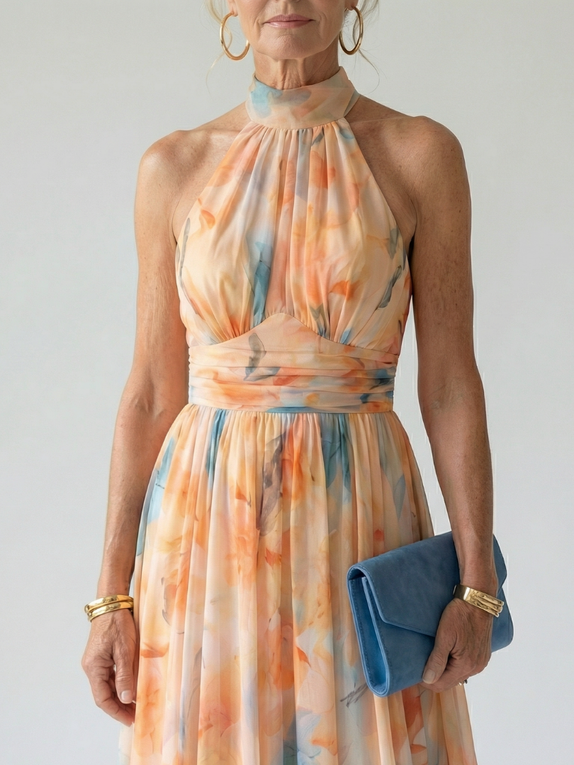 Alessandra - Vestido Midi Frente Única Suave