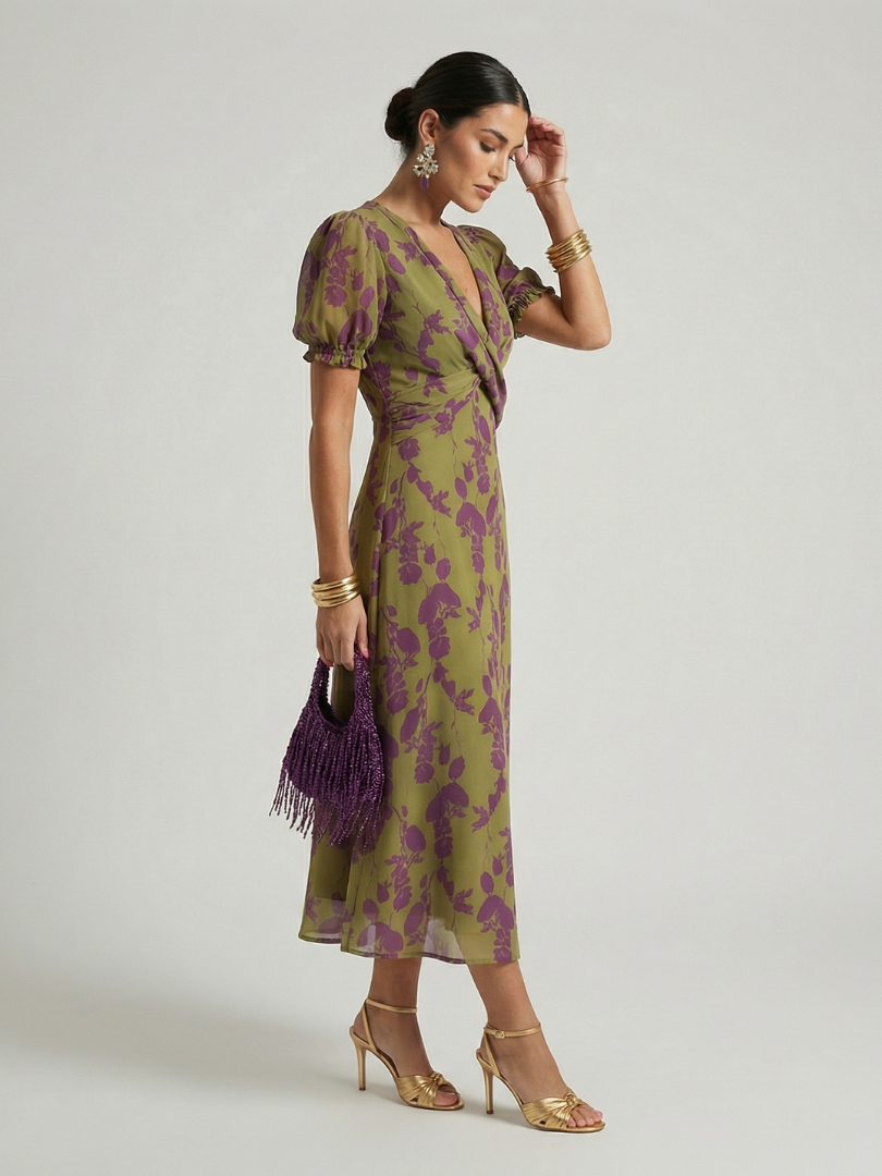 Brenda - Vestido Midi Floral Soltinho