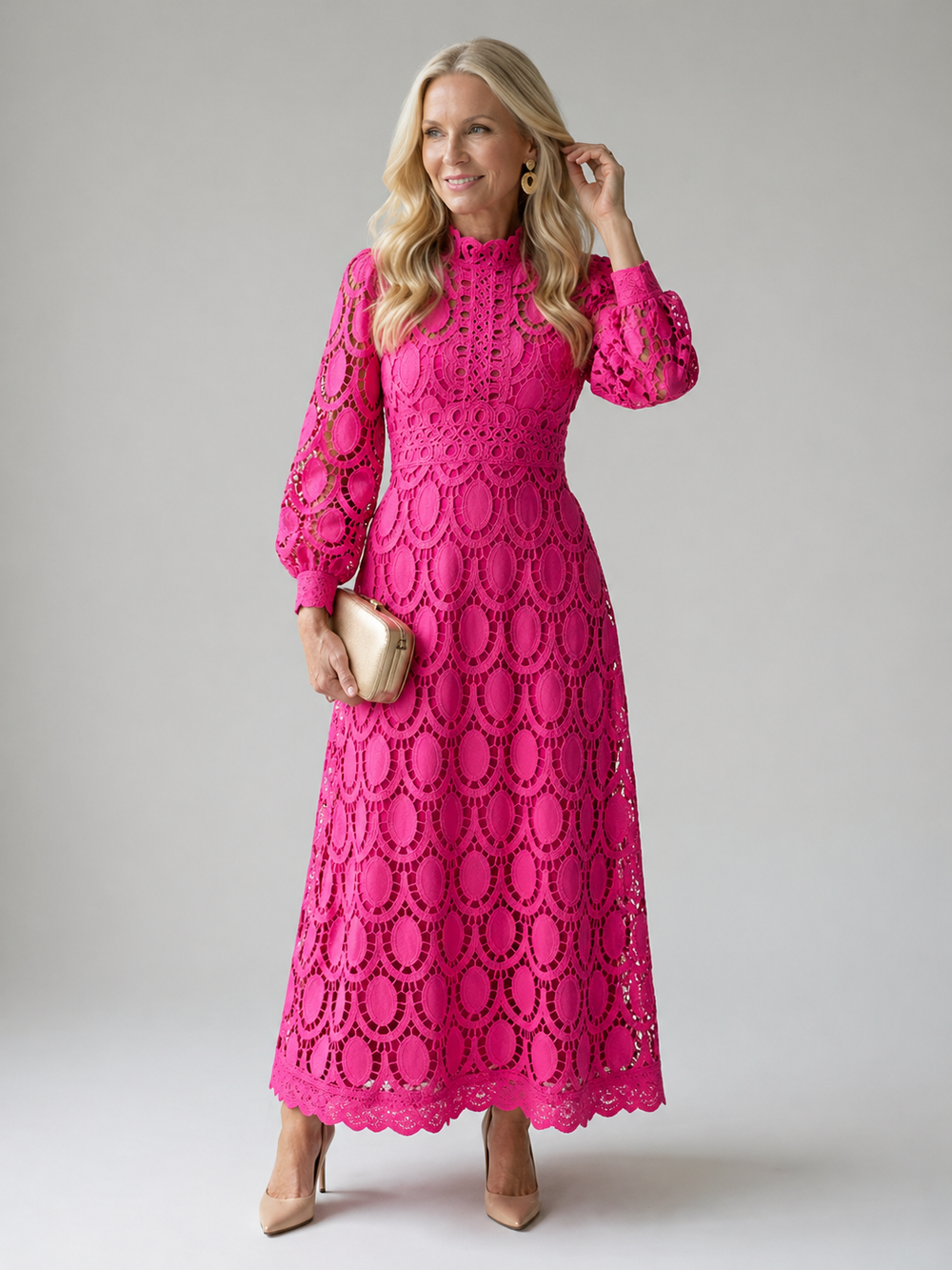 Carolina - Vestido Midi de Renda