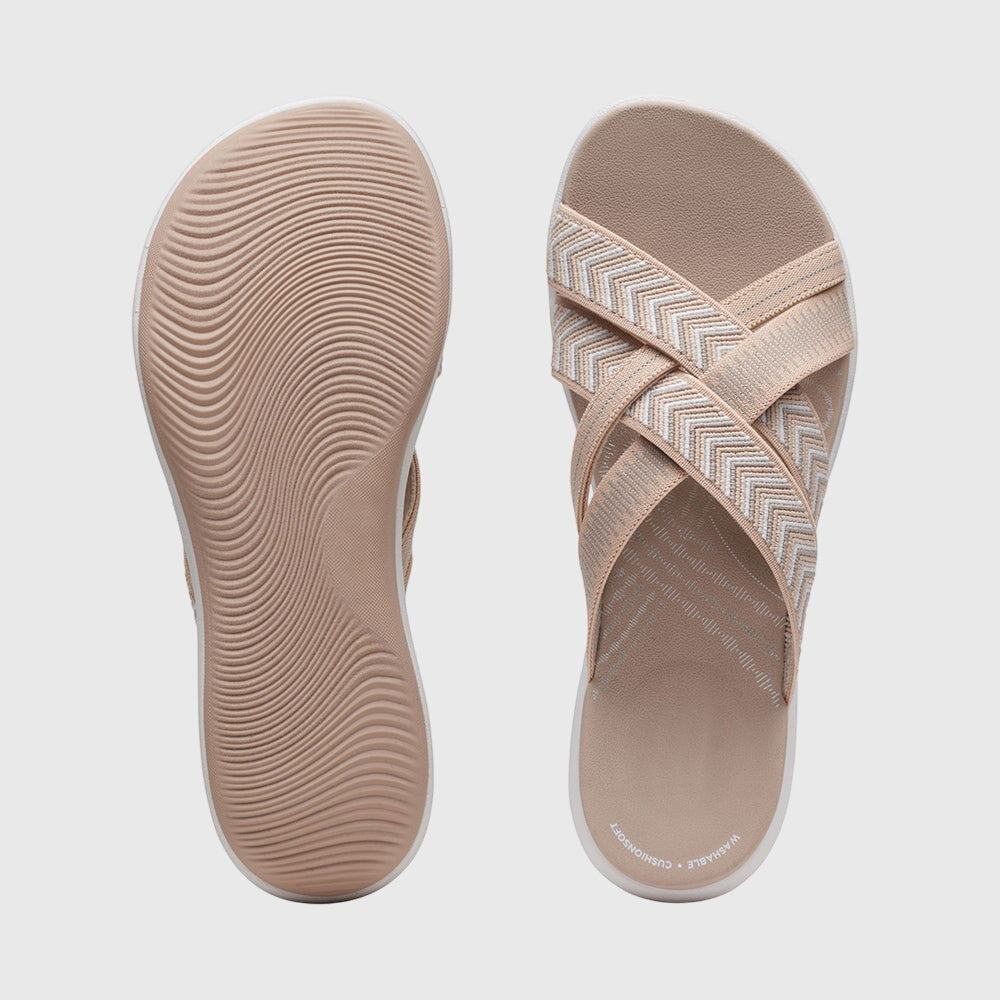 Jade - Chinelo Slide com Tiras Elásticas Cruzadas