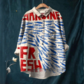 Bárbara - Blusa com Estampa de Sardinhas e Letreiro