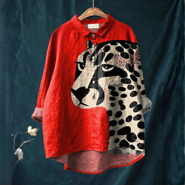 Denise - Blusa com Rosto de Guepardo