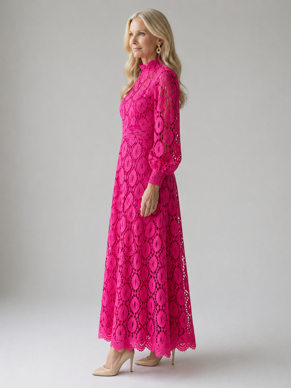 Carolina - Vestido Midi de Renda