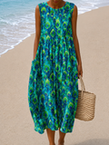 Savannah - Vestido Midi Soltinho Sem Mangas