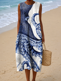 Julia - Vestido Midi Soltinho Sem Mangas