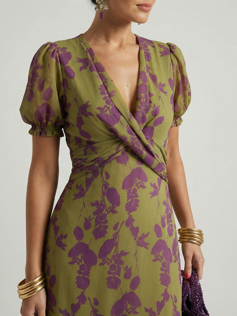Virel - Vestido Midi Floral Soltinho