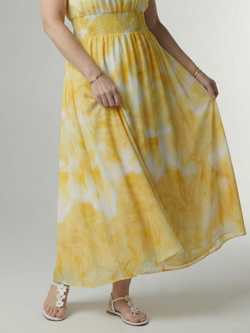 Sylin - Vestido Midi Frente Única Franzido