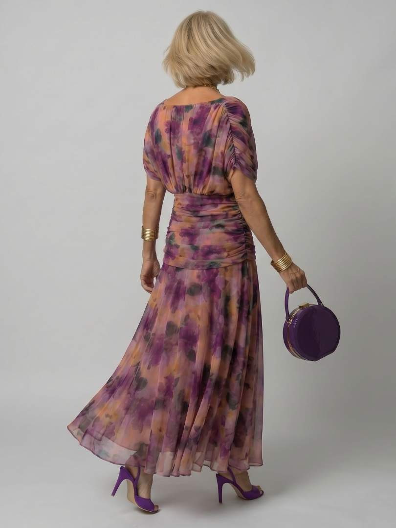 Celina - Vestido Midi Fluido Ombro a Ombro