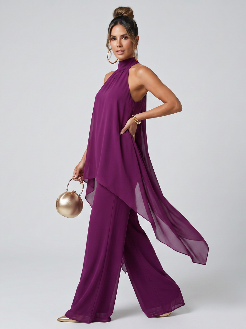 Zareen - Conjunto Túnica Assimétrica e Calça Pantalona