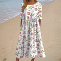 Amanda - Vestido Midi com Estampa de Botões de Flor