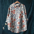 Gabriela - Blusa com Estampa de Ramos e Flores