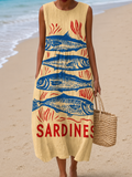 Katherine - Vestido Midi Soltinho Sem Mangas