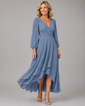 Mia - Vestido Longo Elegante com Decote V