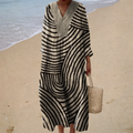 Isadora - Vestido Longo com Linhas Curvas e Decote V